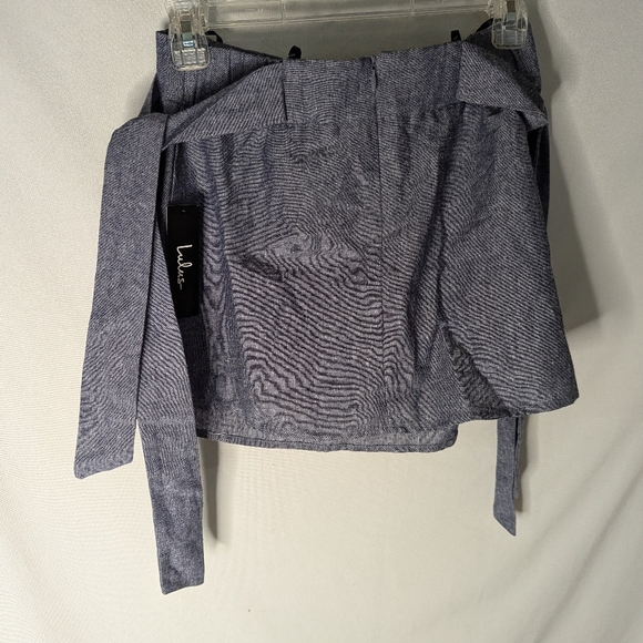 LULU'S WOMEN'S STRAPLESS TUBE TOP CHAMBRAY BLUE SIZE Small - Picture 2 of 10